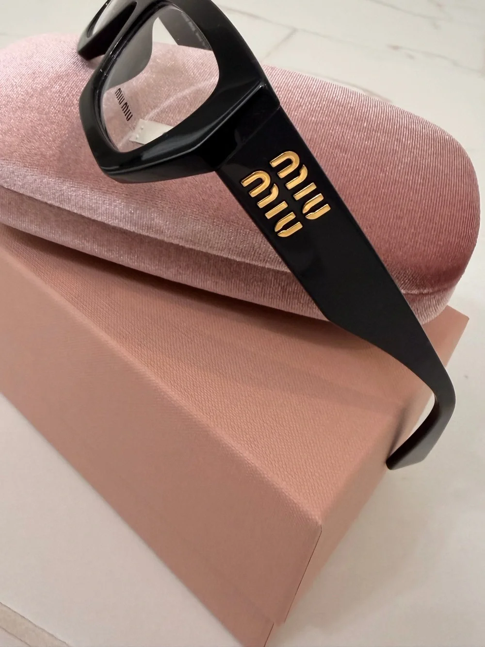 NEW - Miu Miu Black Angular Cat-Eye MU 03XV